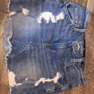 High rise denim skirt from Hollister